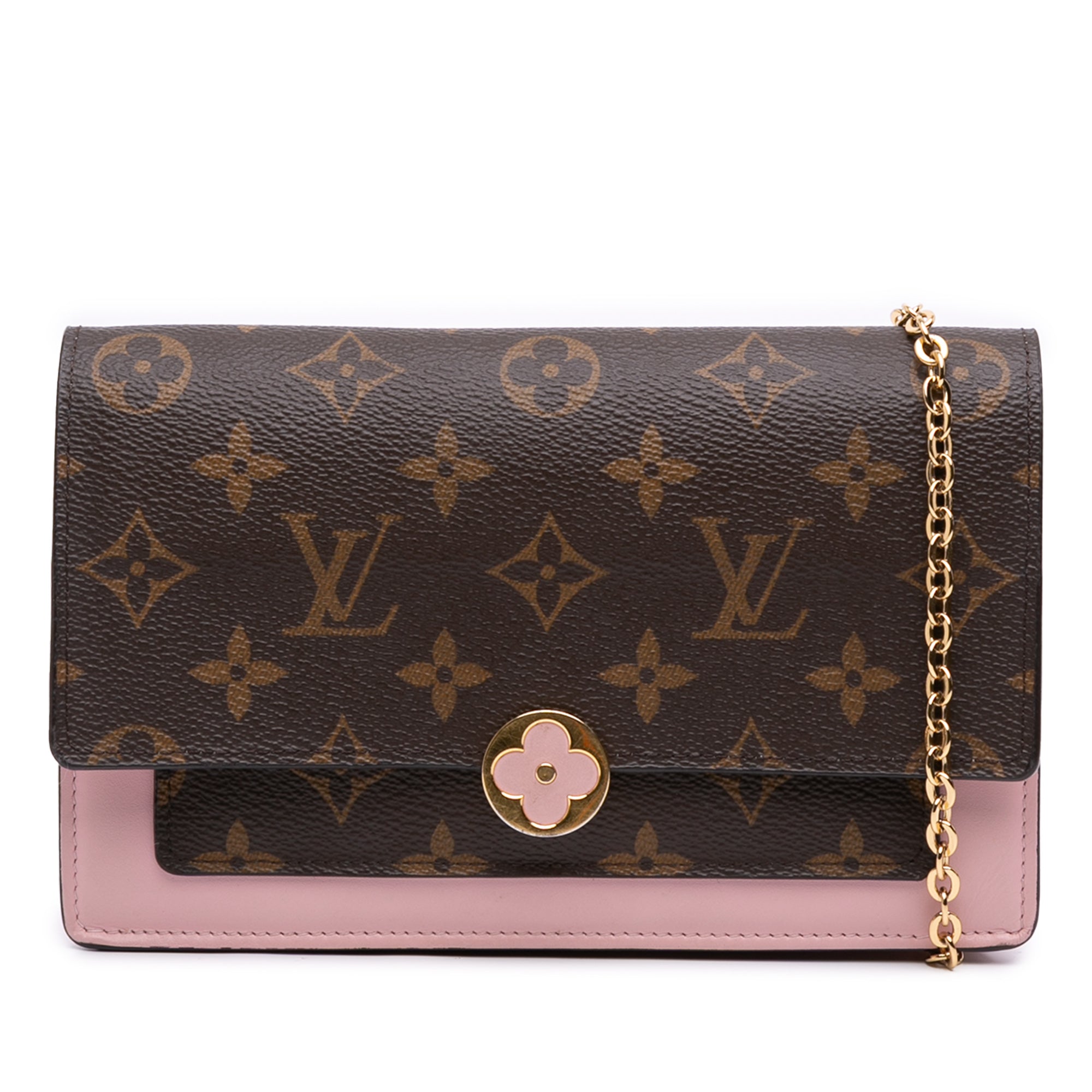Monogram Flore Wallet On Chain