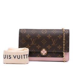 Monogram Flore Wallet On Chain