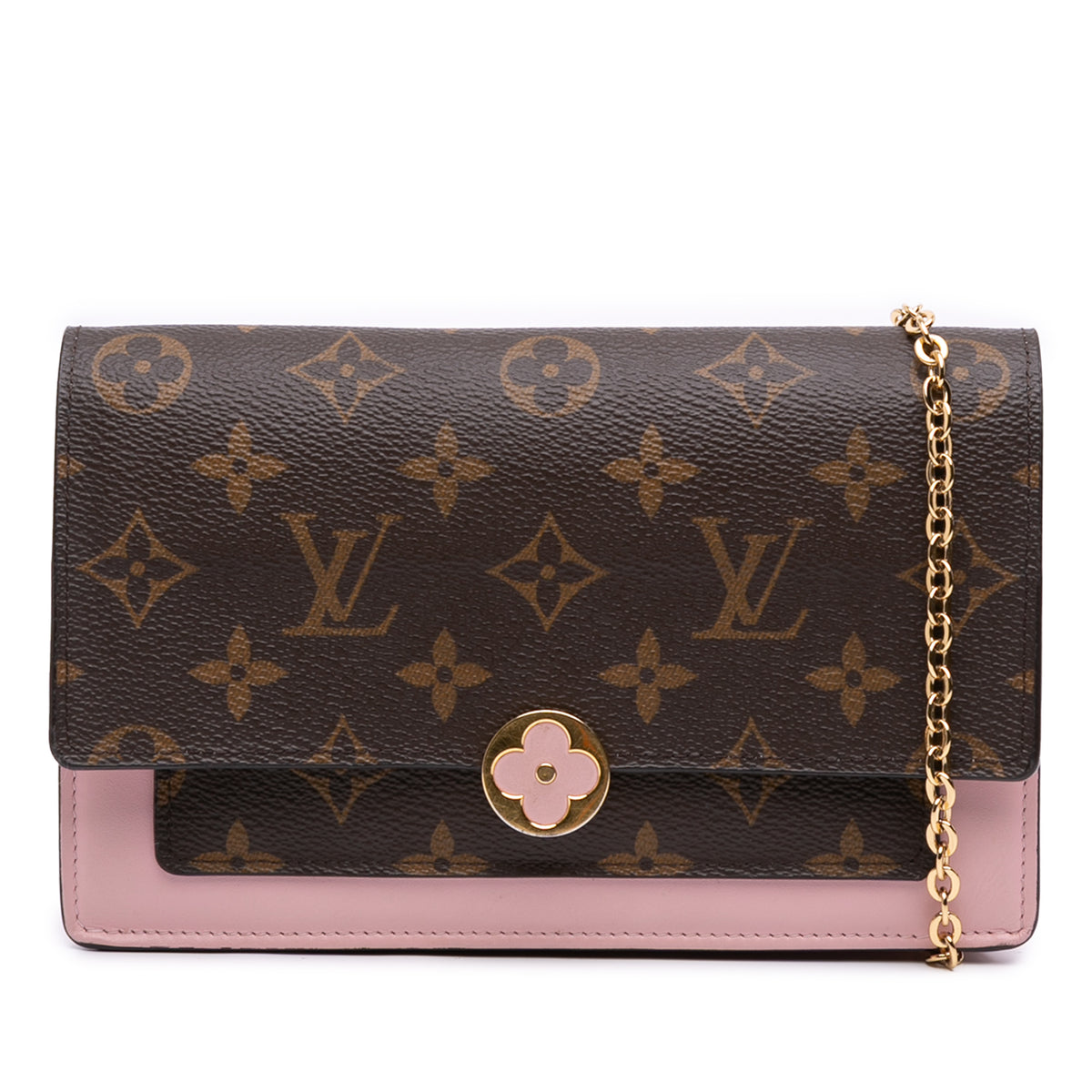 Monogram Flore Wallet On Chain