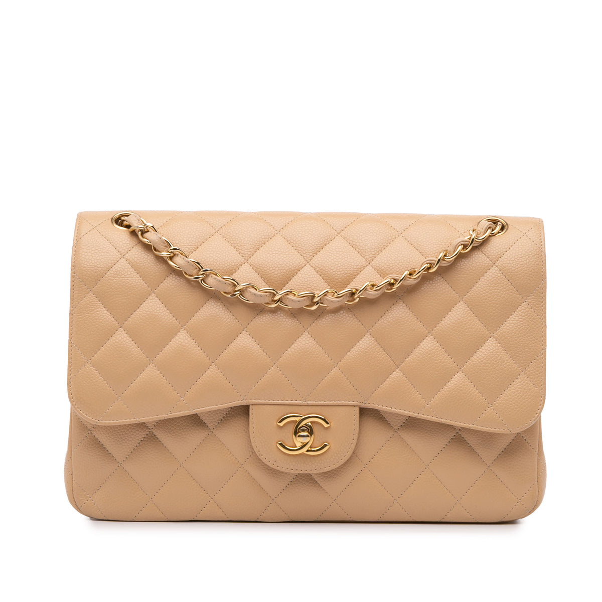 Jumbo Classic Caviar Double Flap