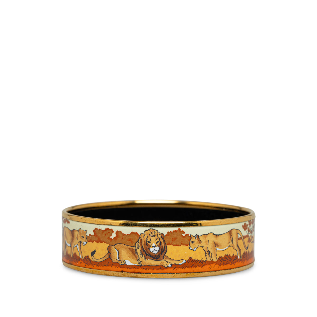 Lions Wide Enamel Bangle