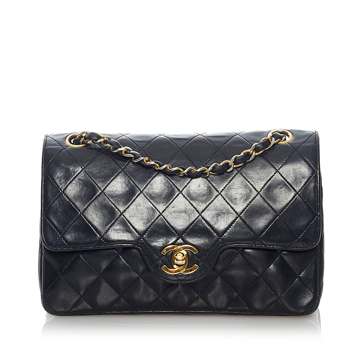 Small CC Quilted Lambskin Double Flap_0