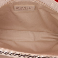 Large Quilted Shiny Lambskin Burgundy Rocks Flap