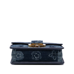 Printed Denim Flowers 30 Montaigne Flap