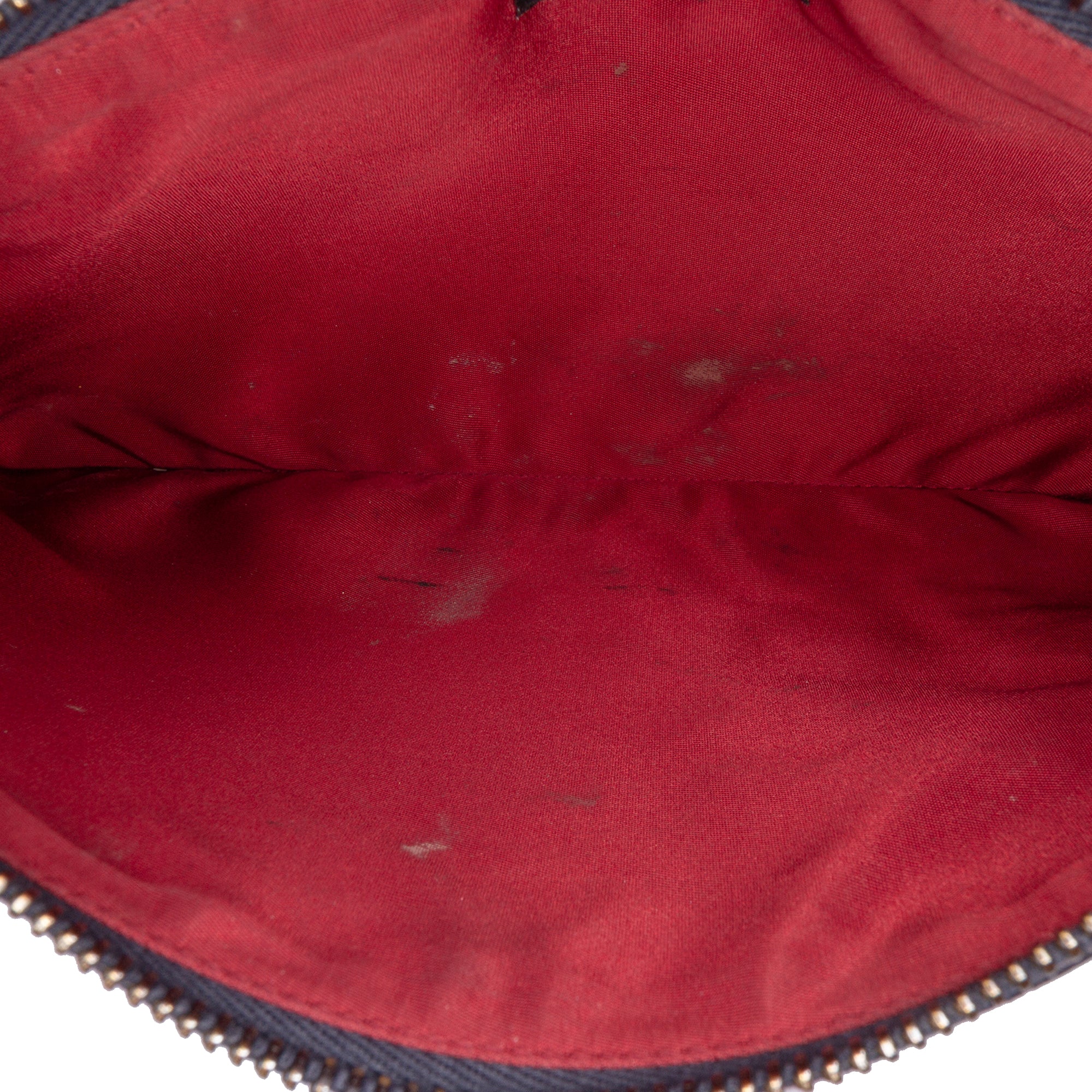 Leather DG Family Patch Zip Pouch