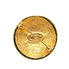 Gold Plated CC Quilted Brooch_1