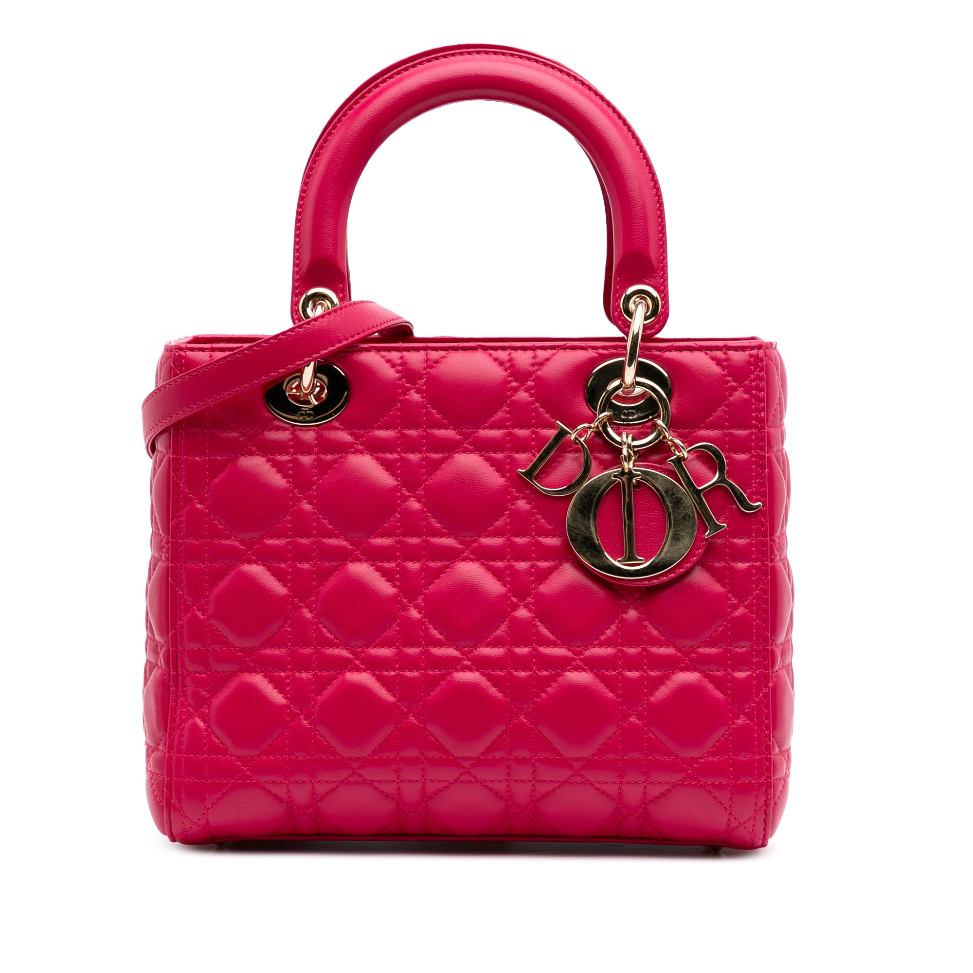 Medium Lambskin Cannage Lady Dior