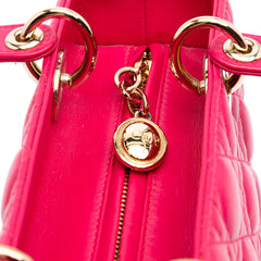 Medium Lambskin Cannage Lady Dior