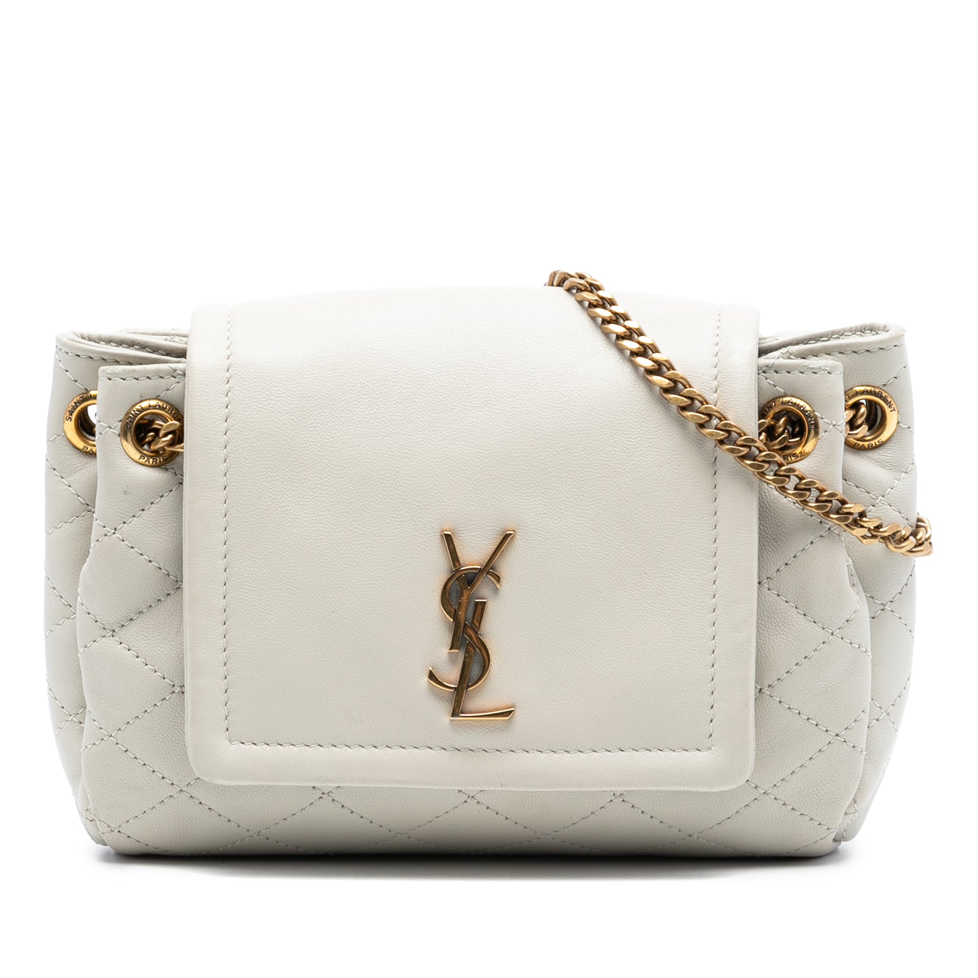 Mini Quilted Lambskin Monogram Nolita Bag