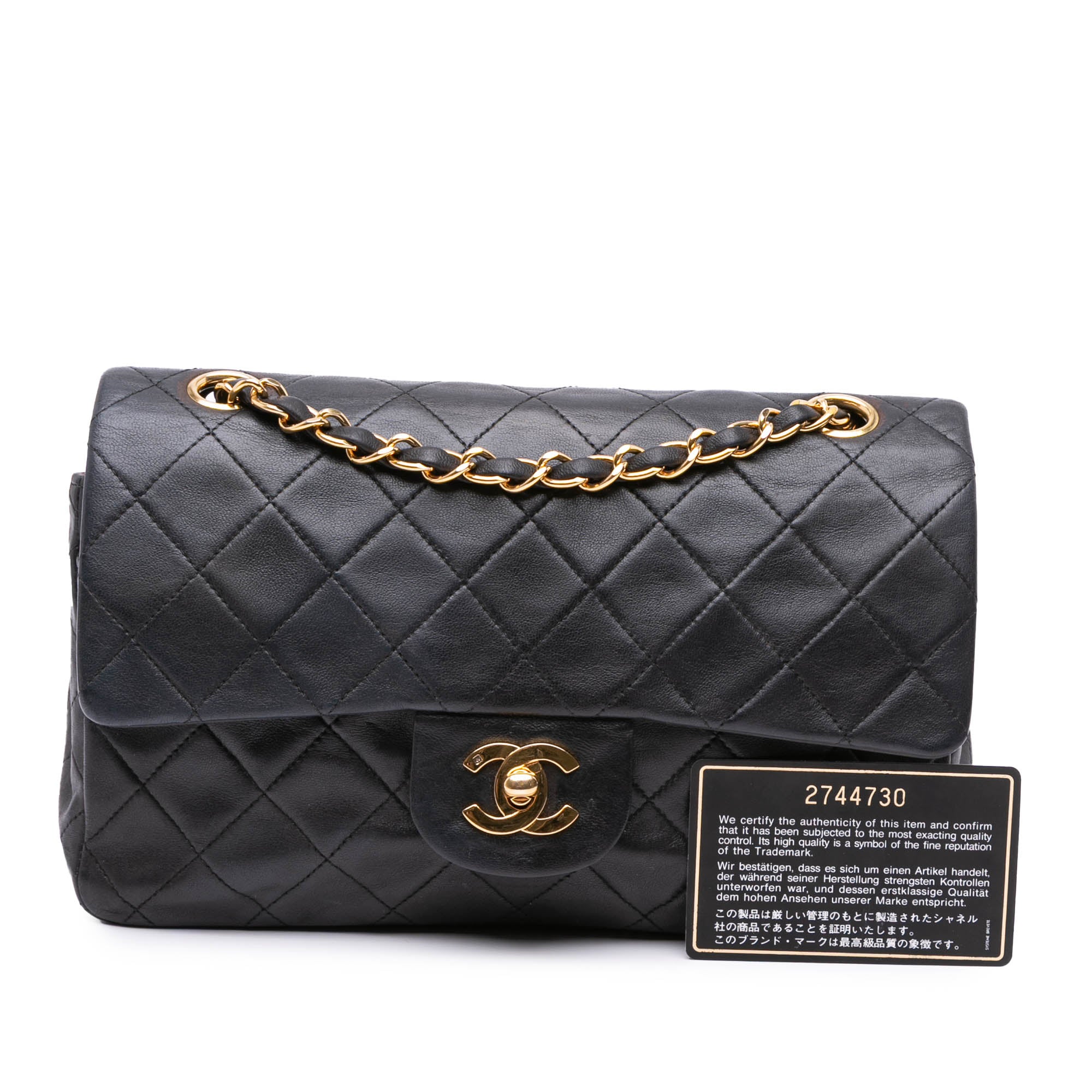 Small Classic Lambskin Double Flap