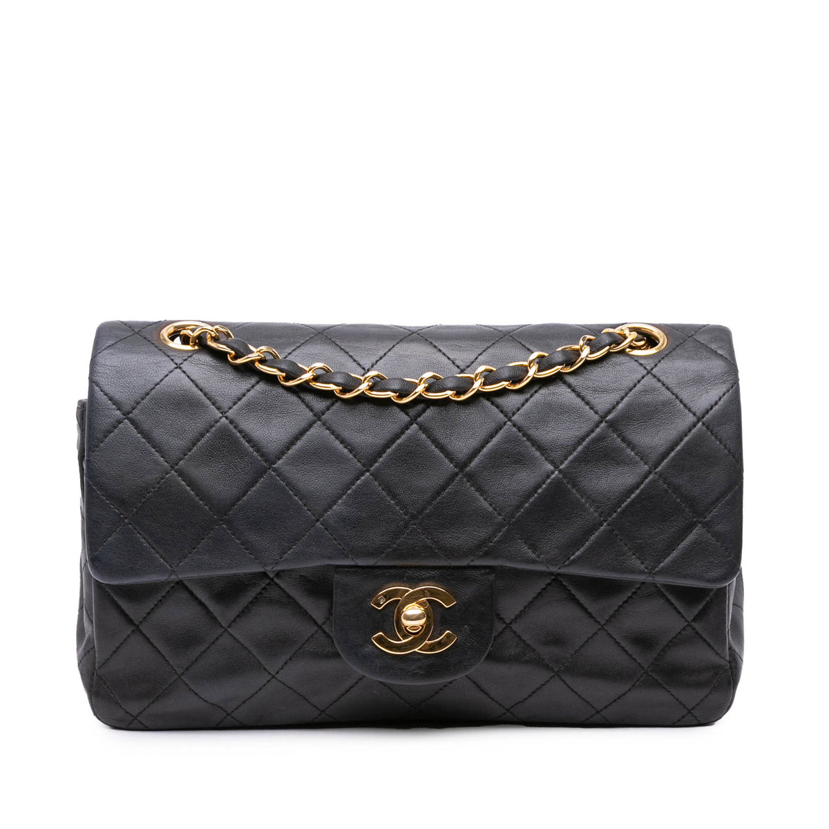 Small Classic Lambskin Double Flap