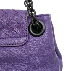 Small Madras Goatskin Intrecciato Shoulder Bag