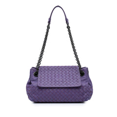 Small Madras Goatskin Intrecciato Shoulder Bag