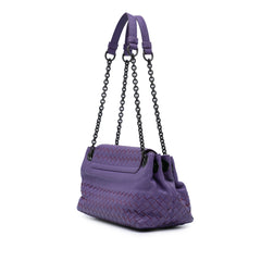 Small Madras Goatskin Intrecciato Shoulder Bag