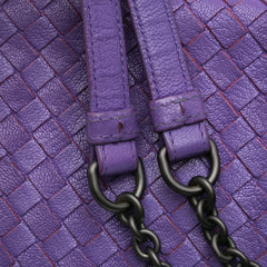 Small Madras Goatskin Intrecciato Shoulder Bag