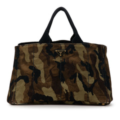 Large Camouflage Stampata Canapa Tote_0