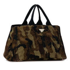 Large Camouflage Stampata Canapa Tote_1