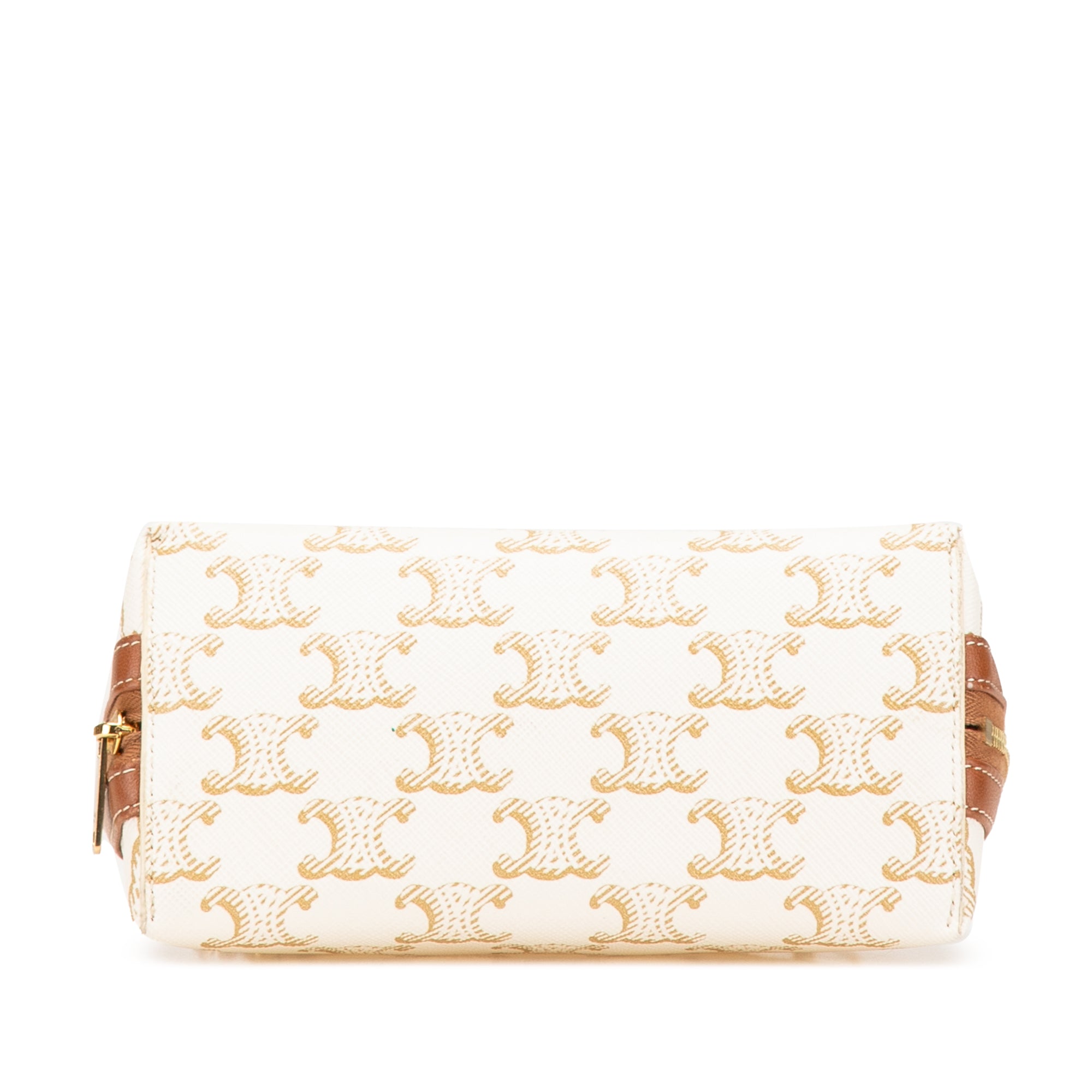 Triomphe Coated Canvas Clutch On Chain
