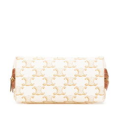 Triomphe Coated Canvas Clutch On Chain