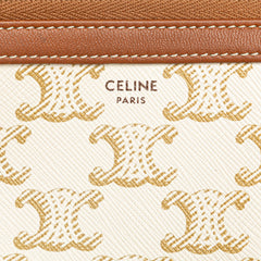 Triomphe Coated Canvas Clutch On Chain