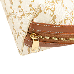 Triomphe Coated Canvas Clutch On Chain