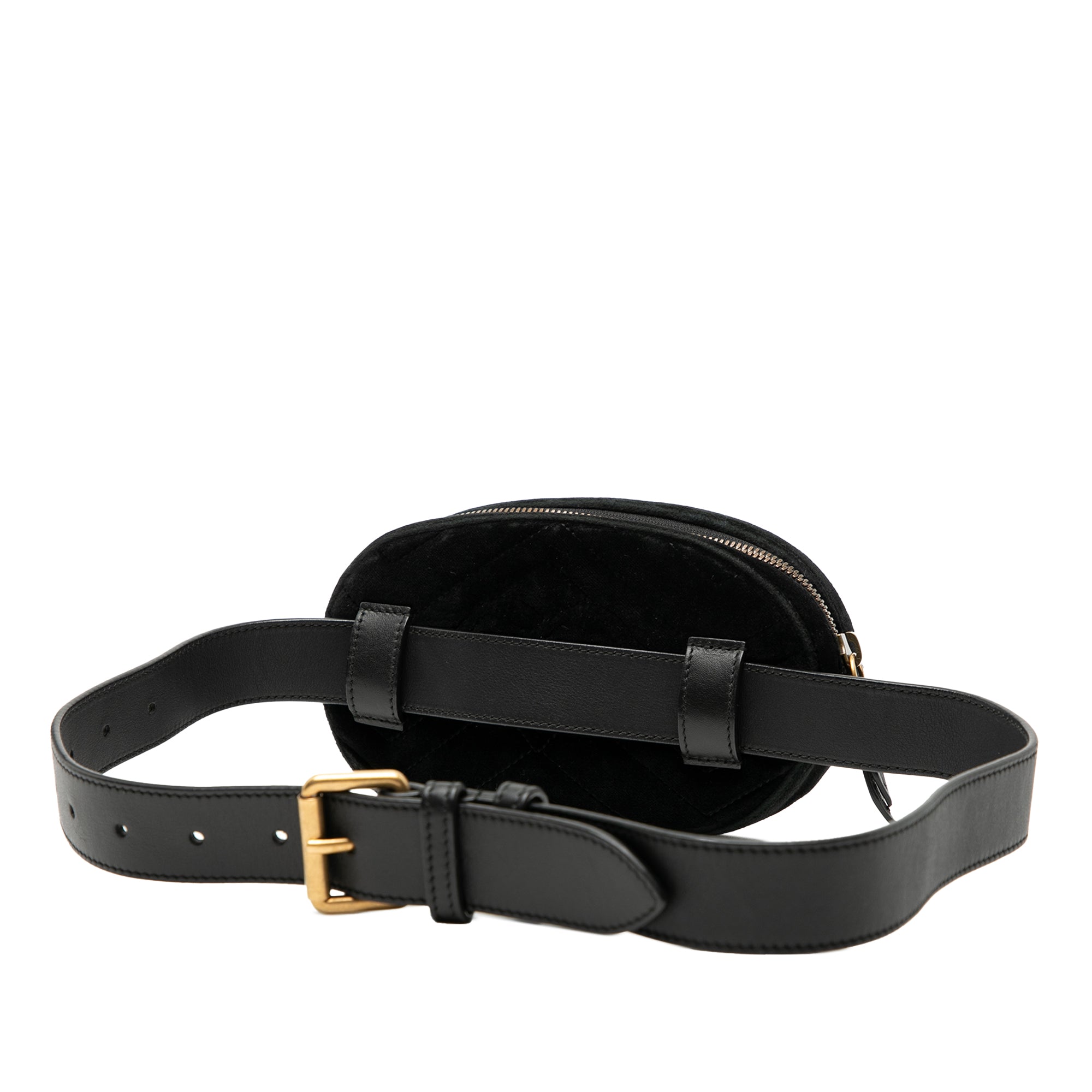 GG Marmont Matelasse Velvet Belt Bag