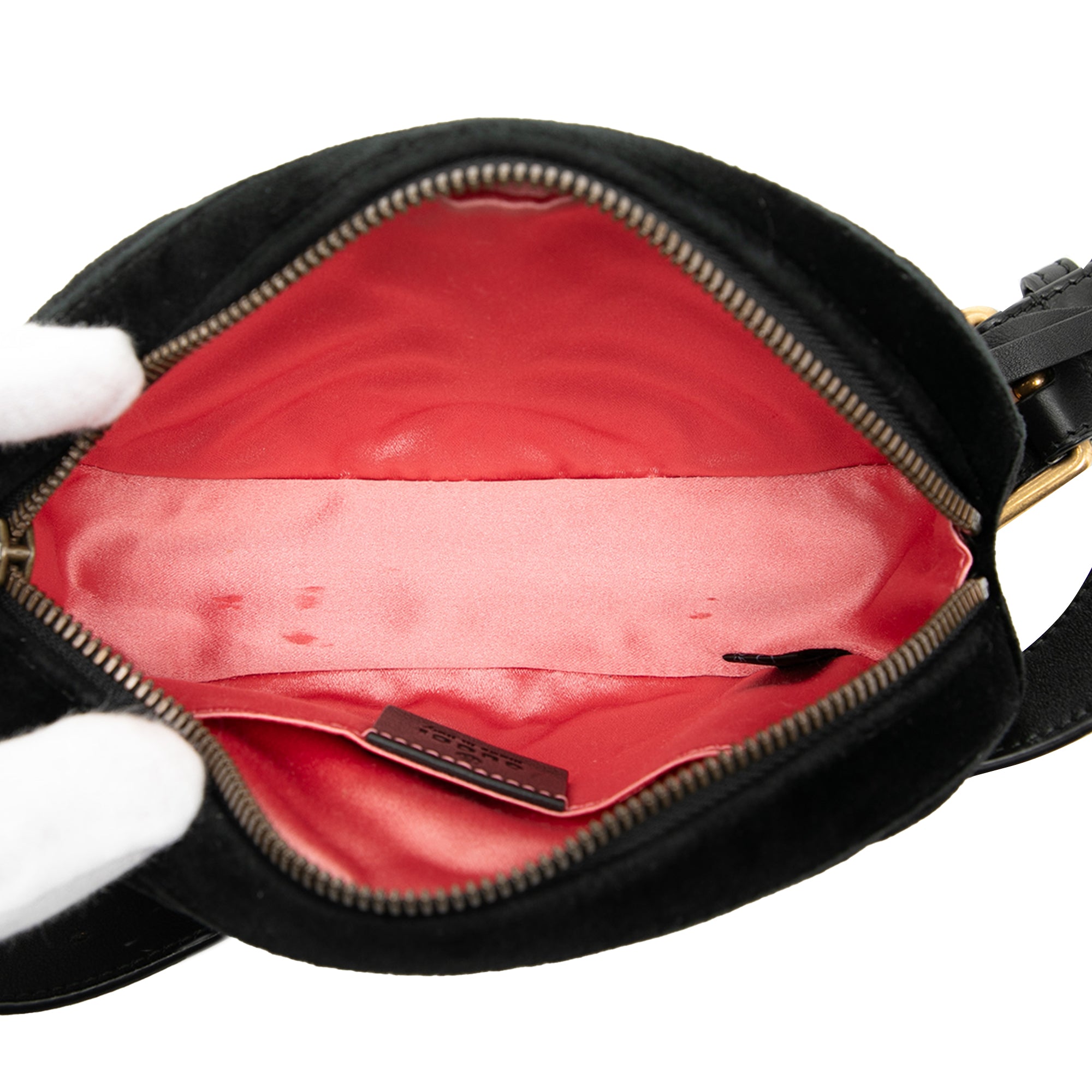 GG Marmont Matelasse Velvet Belt Bag