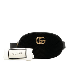 GG Marmont Matelasse Velvet Belt Bag