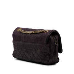 Small Quilted Iridescent Calfskin Shiva Flap