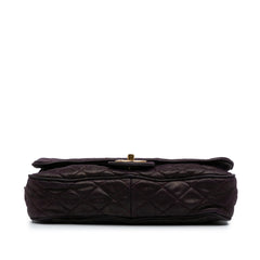 Small Quilted Iridescent Calfskin Shiva Flap
