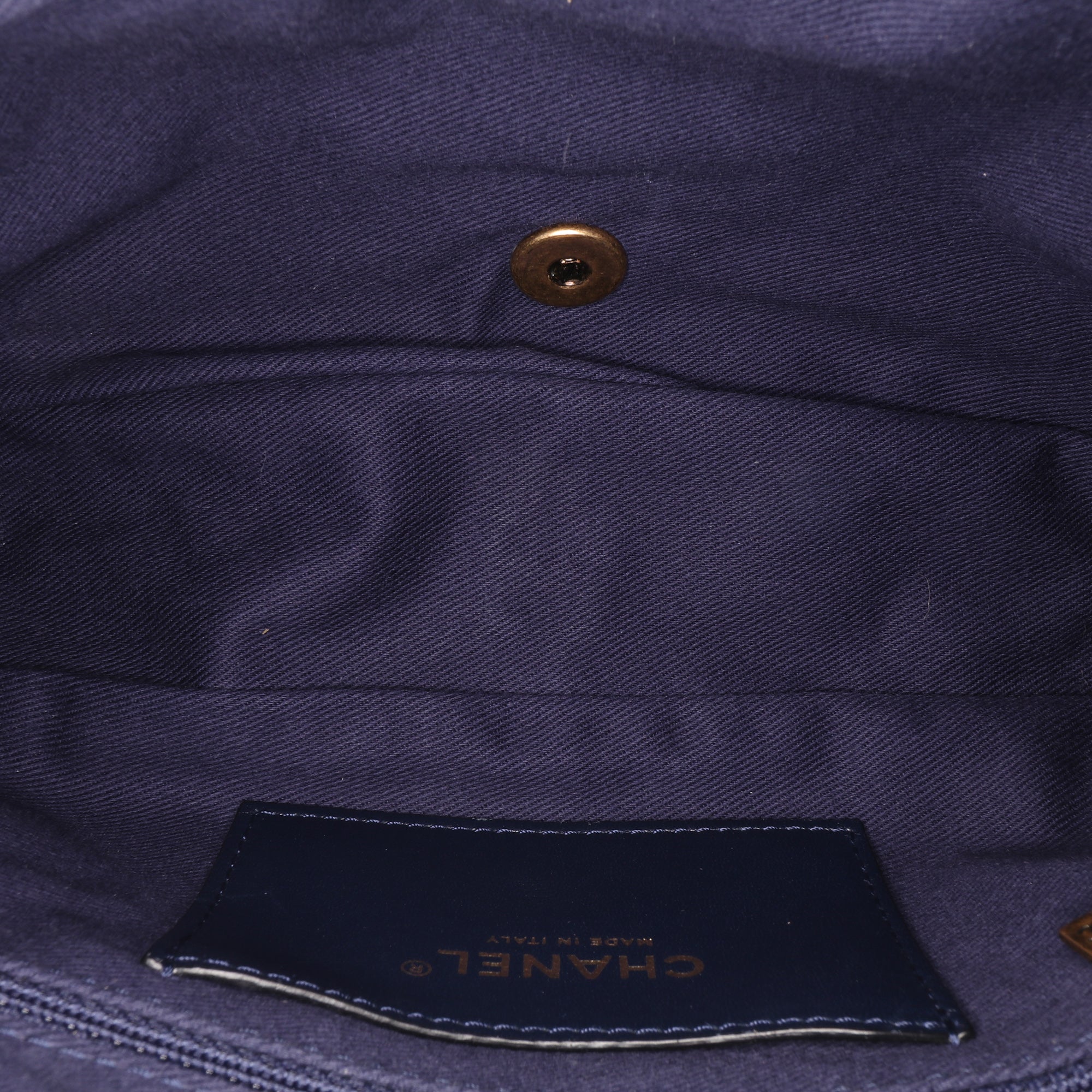 Small Quilted Iridescent Calfskin Shiva Flap