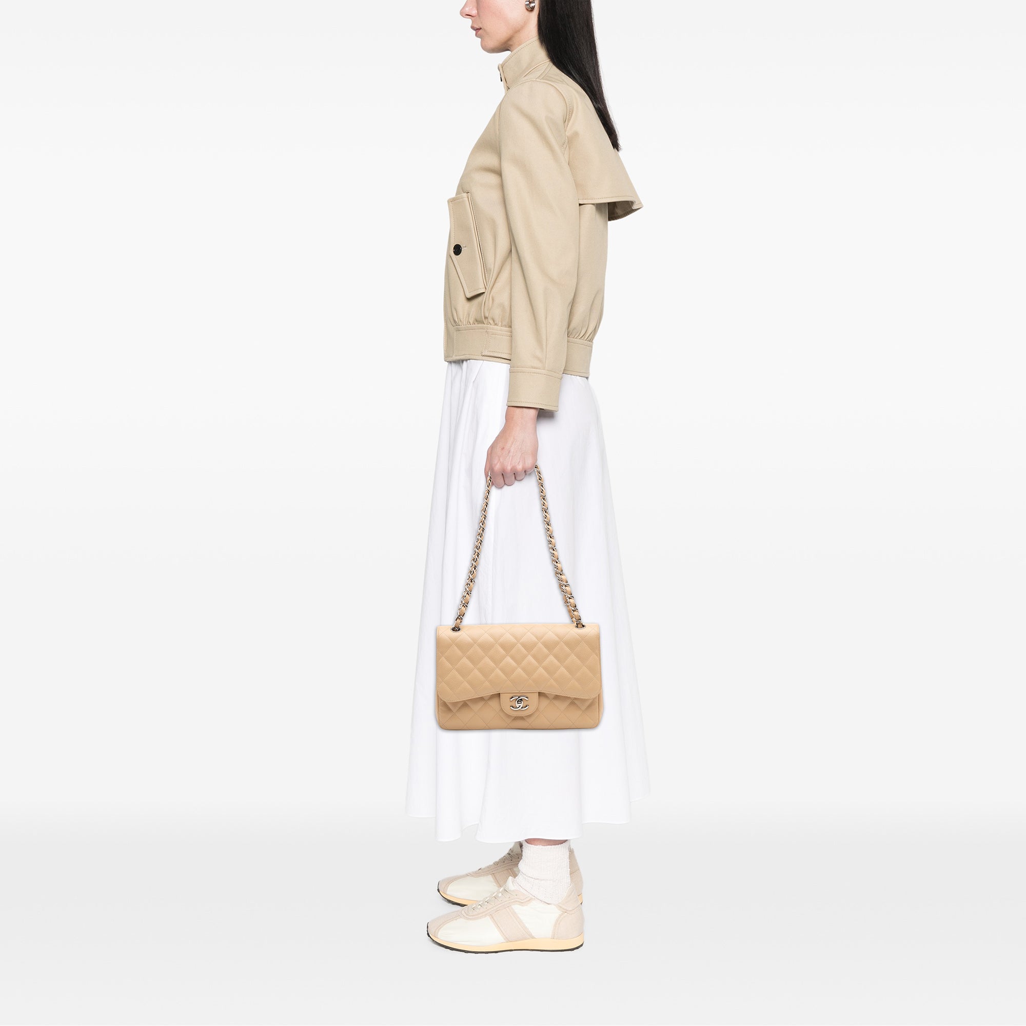 Jumbo Classic Caviar Double Flap