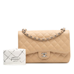 Jumbo Classic Caviar Double Flap