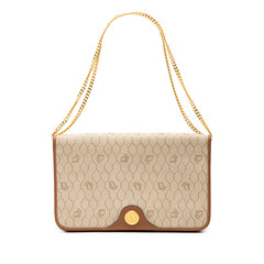 Honeycomb Coated Canvas Chain Shoulder Bag