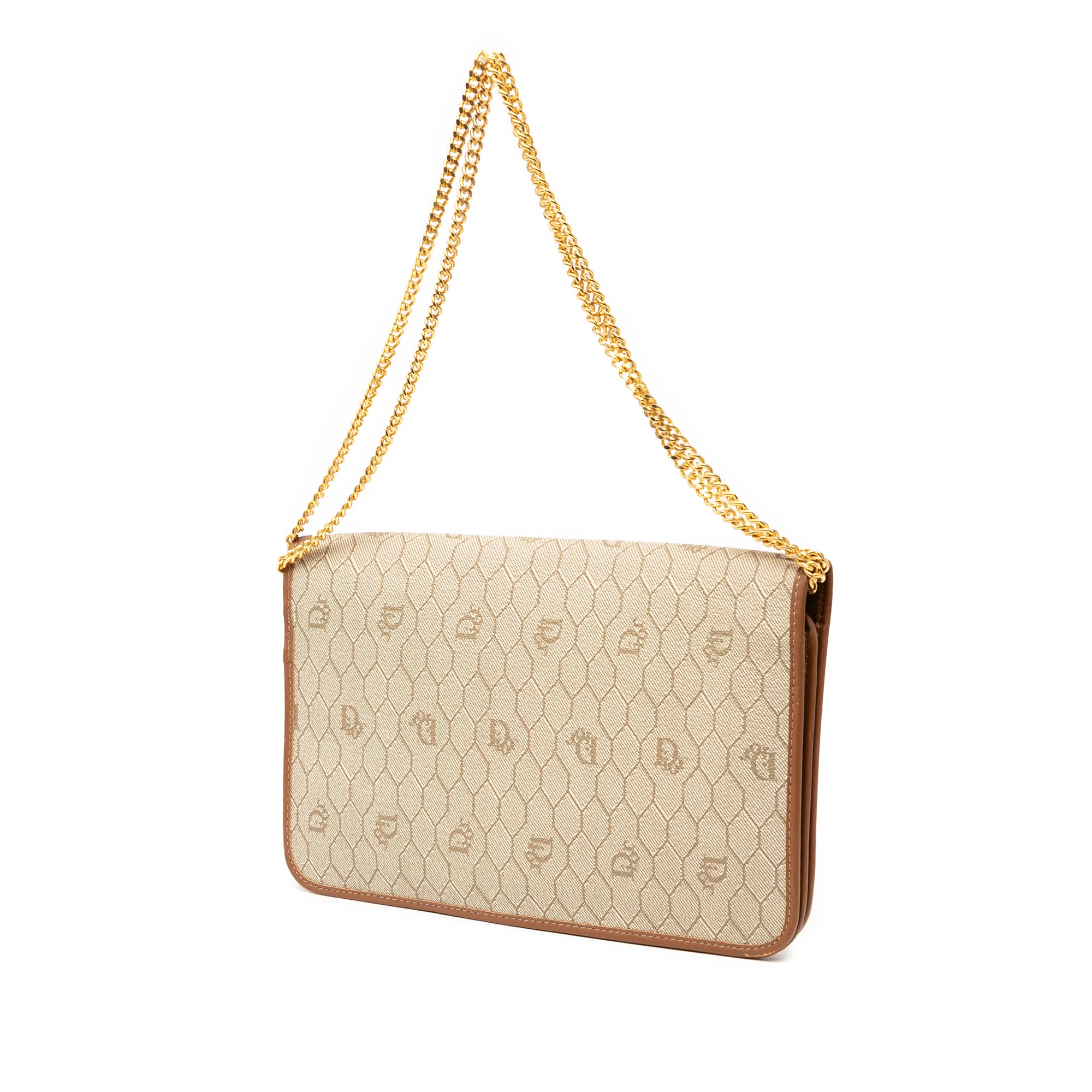Honeycomb Coated Canvas Chain Shoulder Bag
