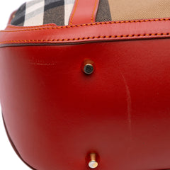 Small House Check Canvas Bridle Orchard Satchel