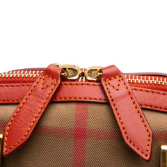Small House Check Canvas Bridle Orchard Satchel