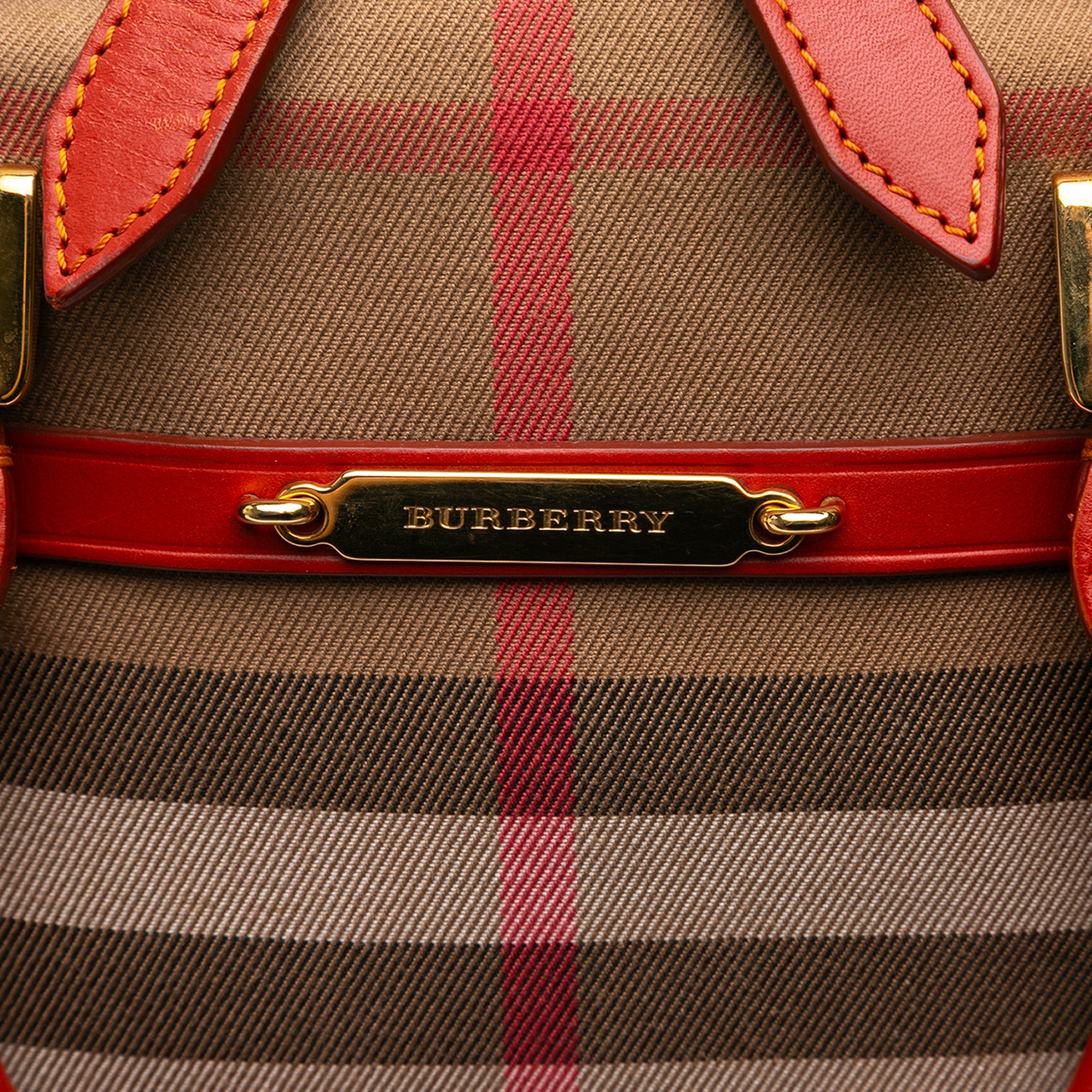 Small House Check Canvas Bridle Orchard Satchel