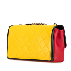 Medium Tricolor Lambskin Graphic Flap