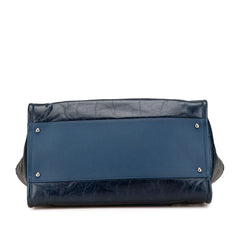 Medium Glazed Calfskin and Caviar Deauville Tote