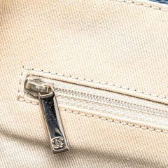 Medium Glazed Calfskin and Caviar Deauville Tote
