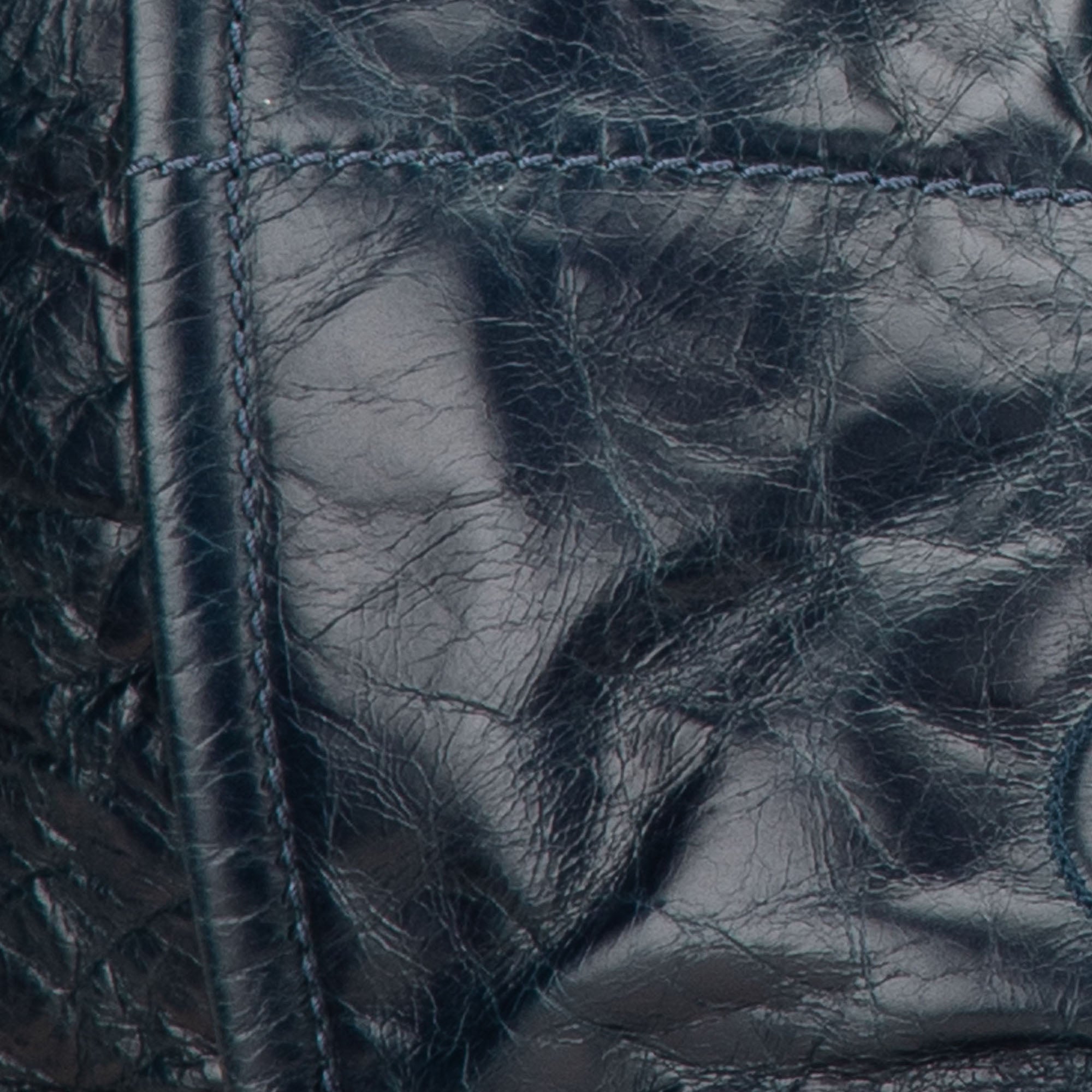 Medium Glazed Calfskin and Caviar Deauville Tote