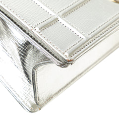 Small Metallic Grained Calfskin Diorama Flap