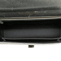 Small Metallic Grained Calfskin Diorama Flap