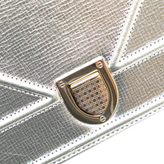 Small Metallic Grained Calfskin Diorama Flap