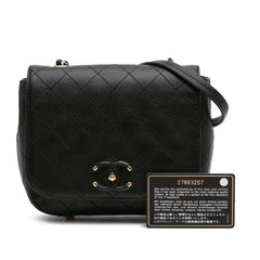 Small Stitched Calfskin Covered CC Flap