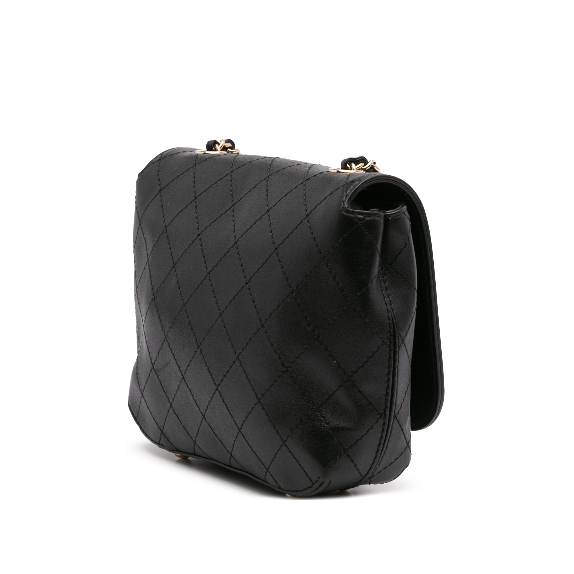 Small Stitched Calfskin Covered CC Flap