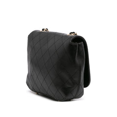 Small Stitched Calfskin Covered CC Flap