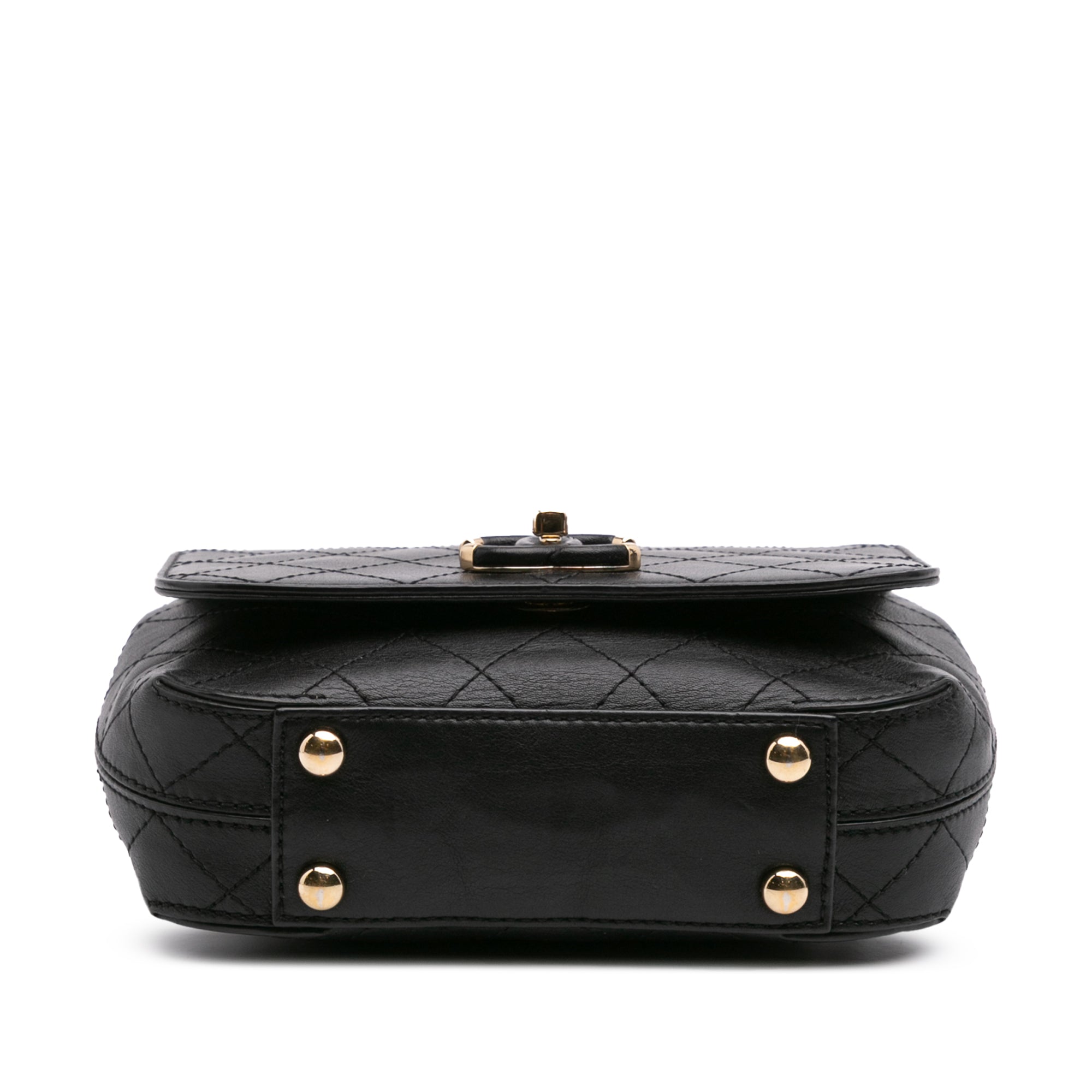 Small Stitched Calfskin Covered CC Flap