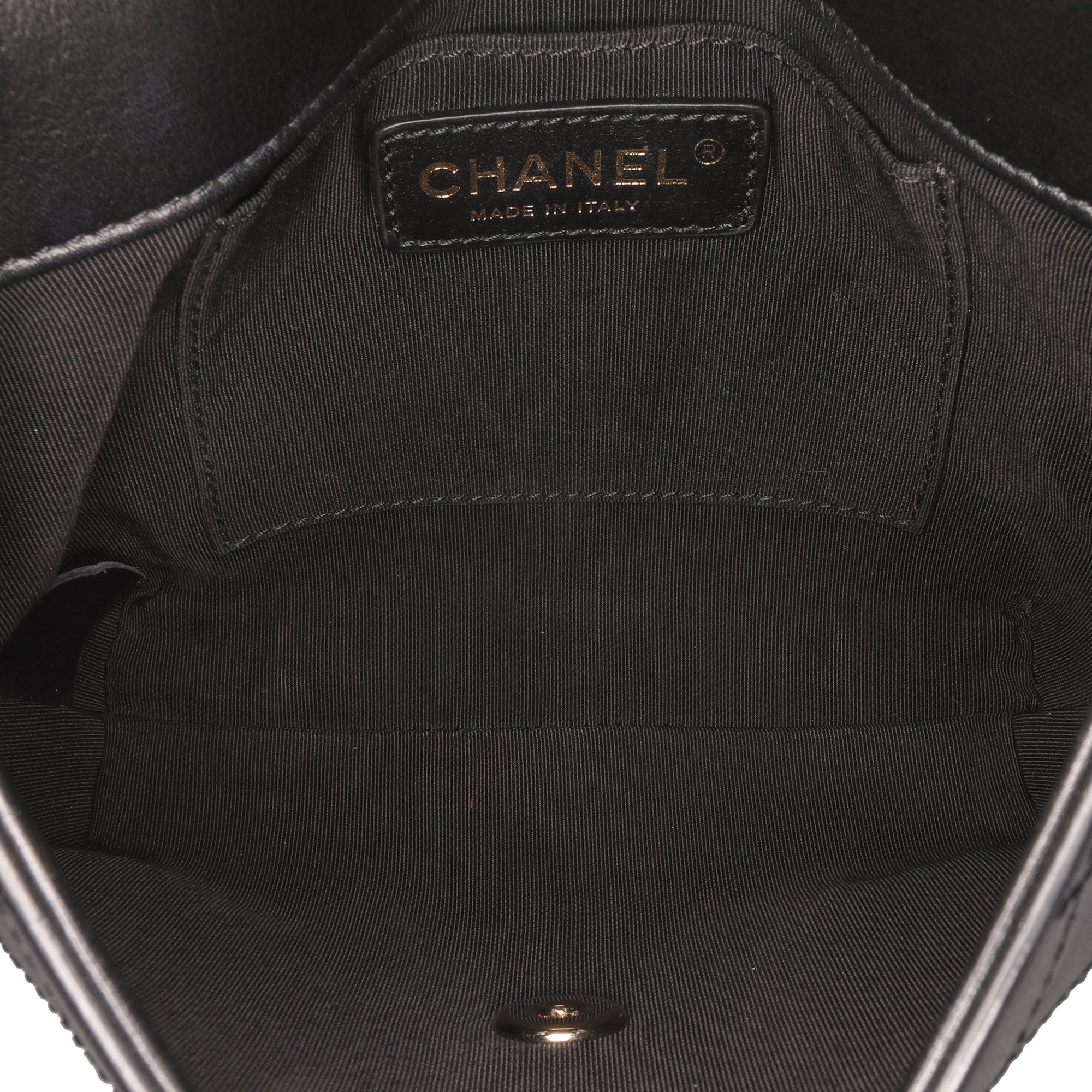 Small Stitched Calfskin Covered CC Flap